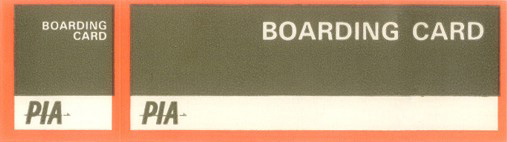 PIA Boarding Card