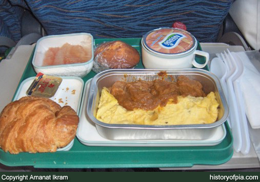 PIA Economy Class breakfast