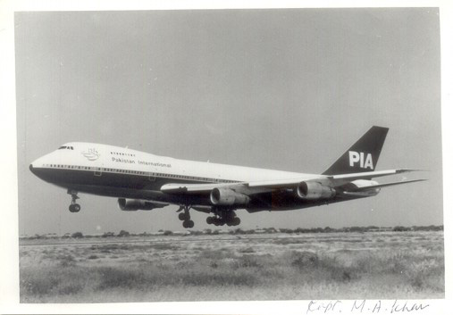 PIA Boeing 747-282B Autographed Photo