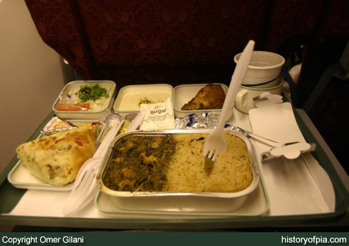 PIA Economy+Plus Class meal