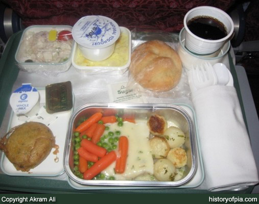 PIA Economy+Plus Class meal