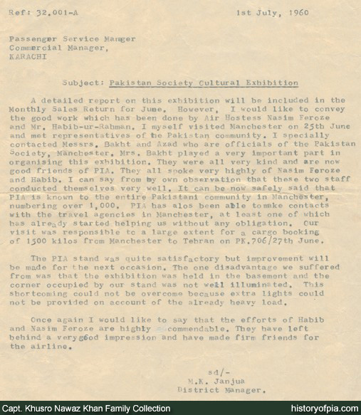 Letter of Appreciation