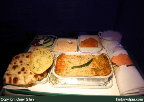 PIA Economy+Plus Class meal