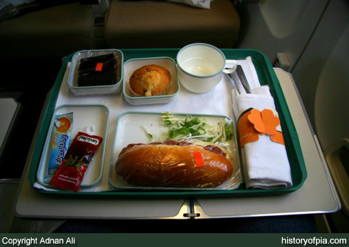 PIA Economy+Plus Class meal