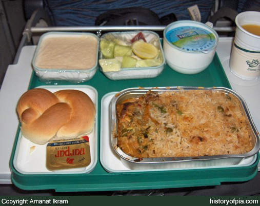 PIA Economy Class meal