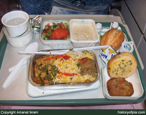 PIA Economy Class meal