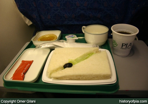 PIA Economy Class meal