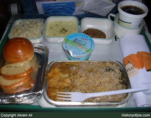 PIA Economy+Plus Class meal