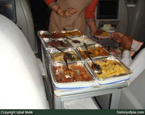 PIA Business Class meal