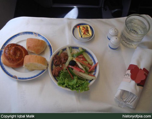 PIA Business Class meal