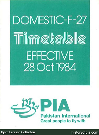 PIA Timetable